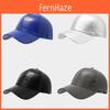 Retro Baseballcaps i PU-skinn med Justerbar Passform for Menn i Middels Alder om Høsten