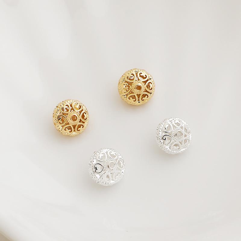 14K Gold Filled Color Retention Flying Saucer Spacer Beads 8mm Vintage Tire Round DIY Braiding Accessories.