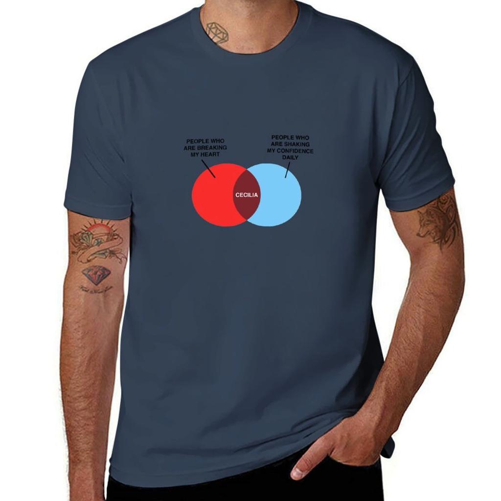Cecilia Venn Diagram Classic TShirt1793 TShirt Fashion Simple Casual Tee Shirt