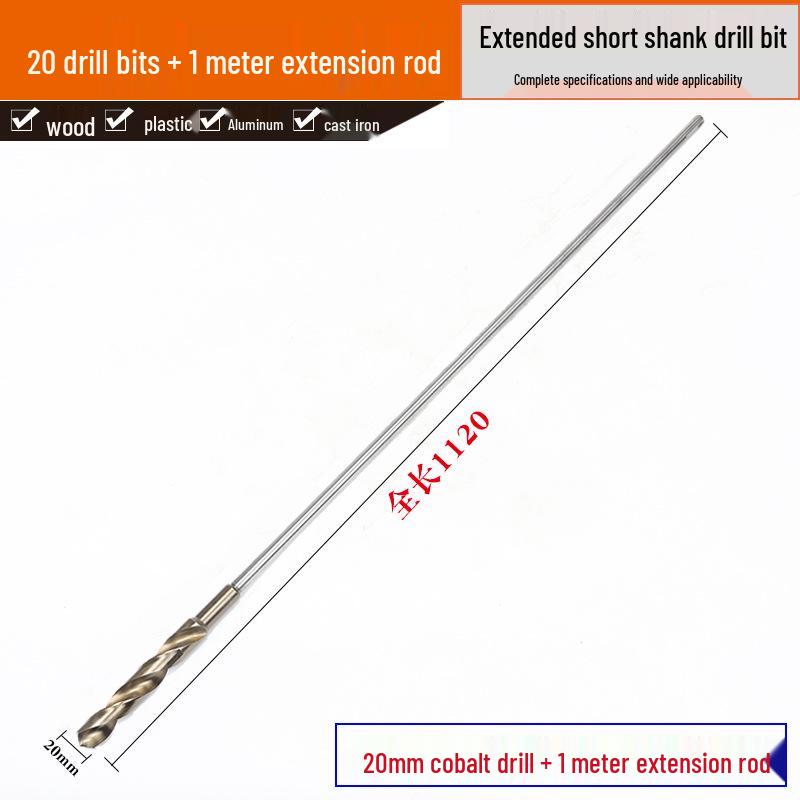 1-Meter Extra Long Twist Drill Bit with Small Shank for Deep Hole Woodworking and Tree Drilling
