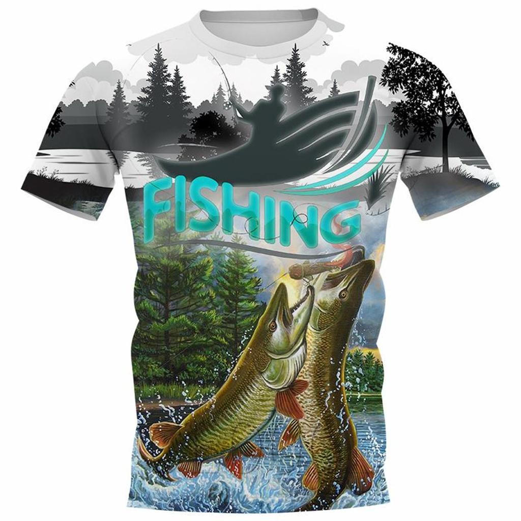 Maglietta Regalo Per Pescatore – T-shirt Unisex Carpa Pesca Con Stampa Mimetica 'Big Crap Angling', Verde Militare, Taglia L