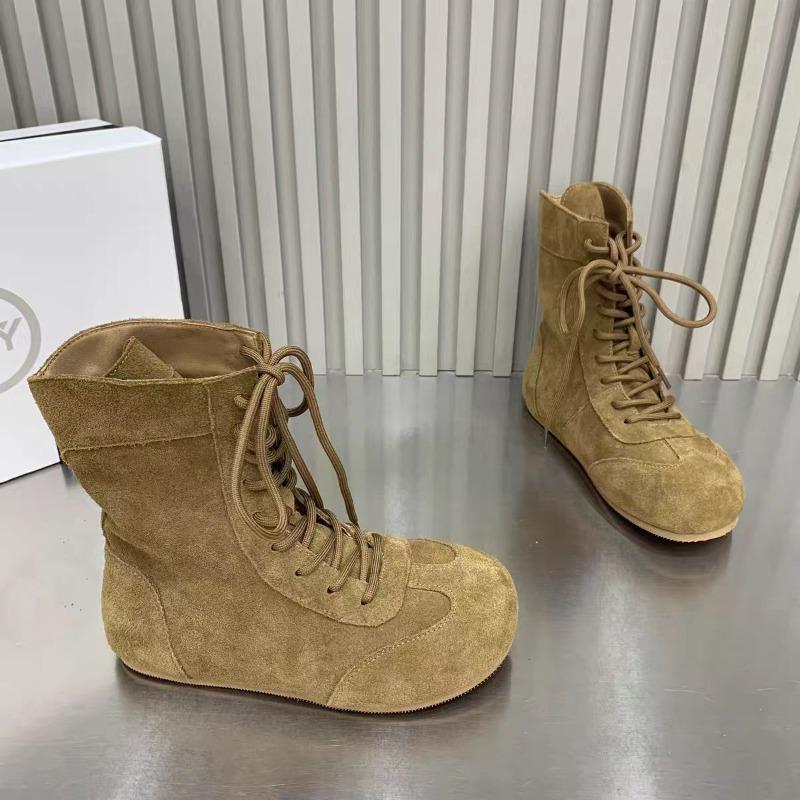 Flats Women Short Boots Fashion Lace Up Suede Casual Shoes 2025 Winter Sneaker Designer New Trends Ankle Boots Cozy Zapatillas