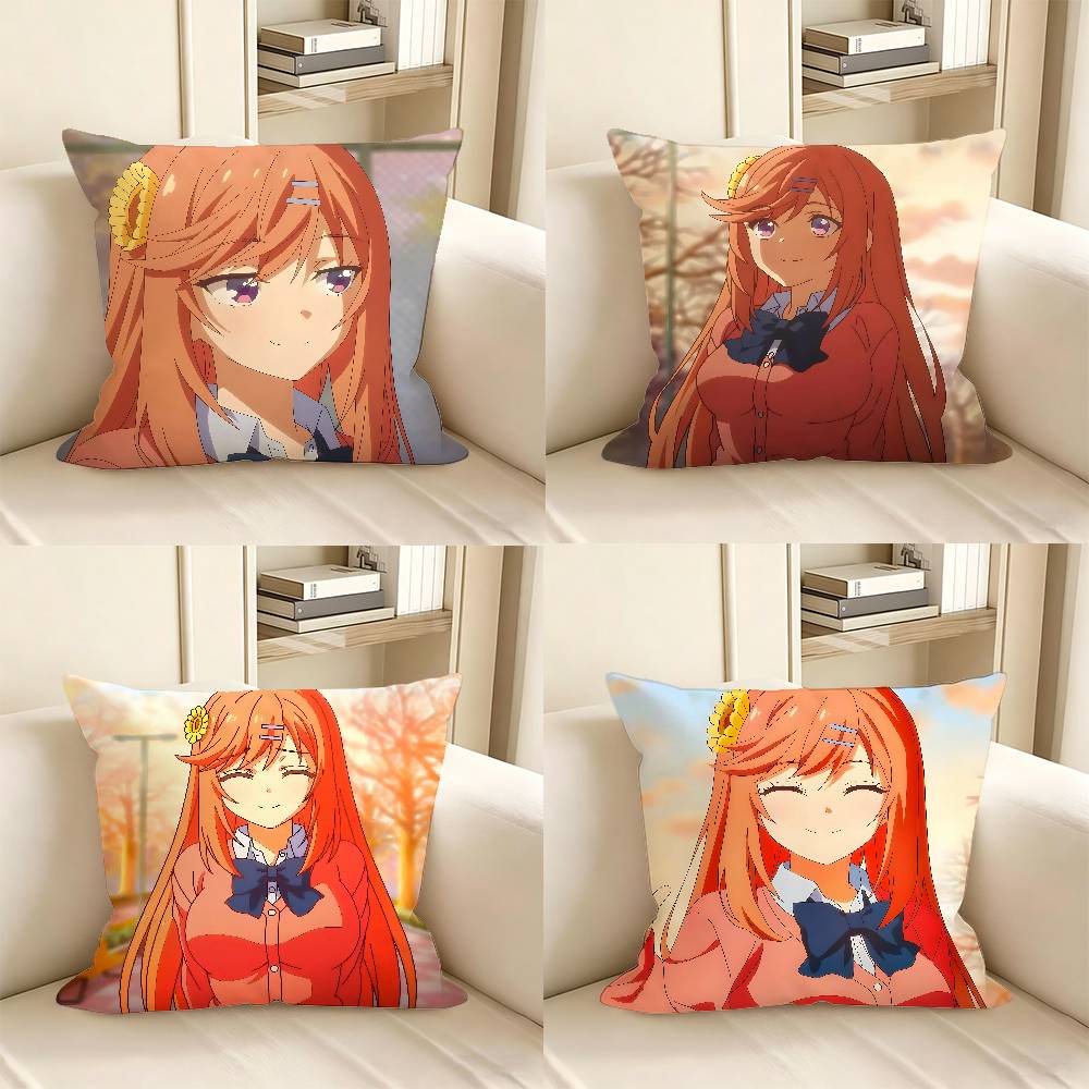 1pc Nazuna Asahina Classroom Of The Elite Pillow Case Fashion Square Pillowcase Bedroom Sofa Room Ins Decoration Leisure
