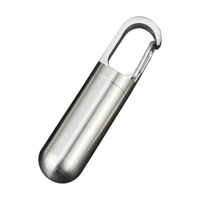 J21 Stainless Steel Medicine Container Sealing Waterproof Portable Mini Capsule Bottle Holder