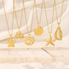 1Pc Waterproof Summer Ocean Animal Starfish Conch Shell Pendant Necklaces Sea Wave Mermaid Tail Aesthetic Collares Jewelry