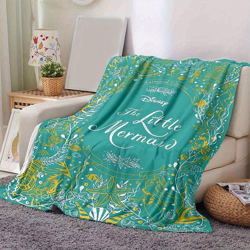 1pc, Disney's The Little Mermaid Animated Classics Home Decor Blanket, Flannel Throw for Bedroom, Living Room, Travel, Camping