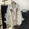 Blouse Jacket Shirt Women's Spring/Autumn Denim Frayed Korean Style Loose Fit Casual Niche Versatile Elegant Distinctive