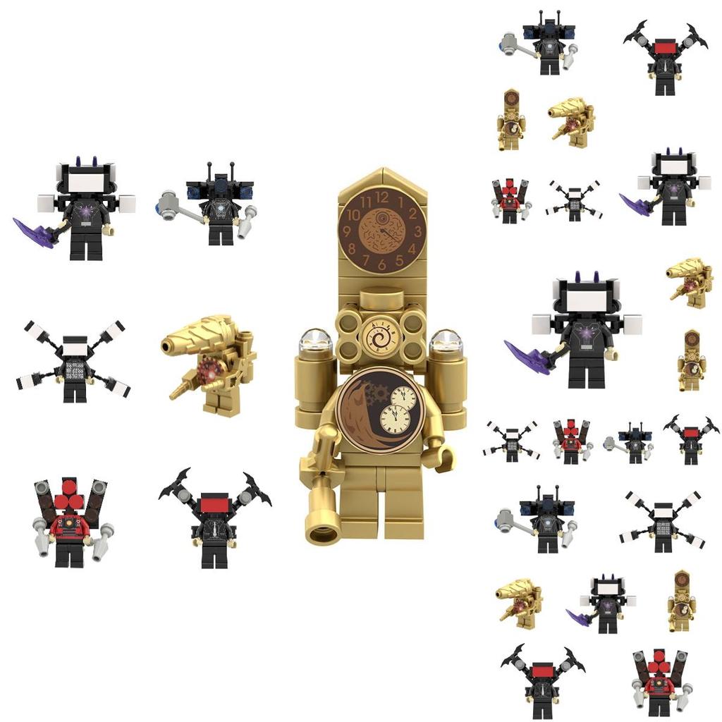 Skibidi Toilet Toy Abs Plastic Building Blocks For Kids 669d Super Tv Man