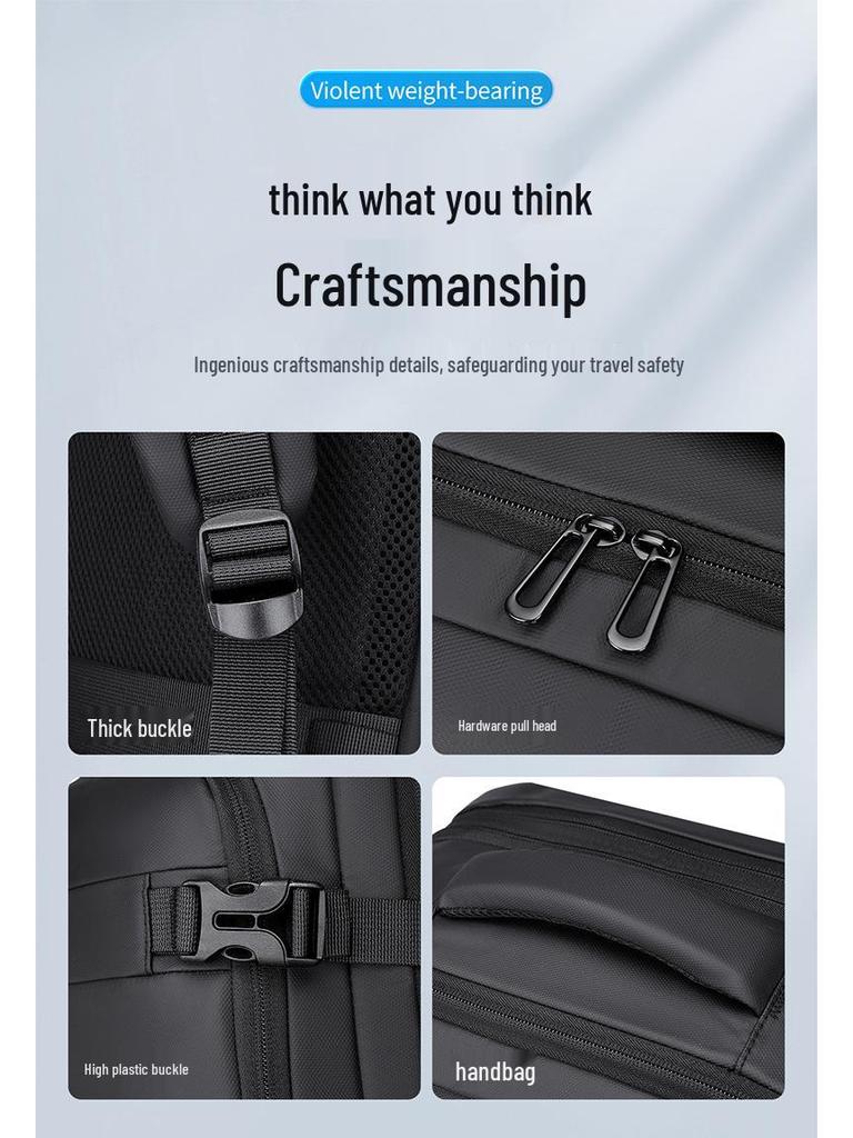 Men's Large Capacity Expandable Backpack for Casual Outings, Hiking, and Short Trips