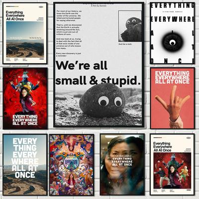 Nordisk Alt Overalt På En Gang Plakat Retro Lerret Maleri Veggkunst Filmbilde for Stue Interiør Hjemmedekor