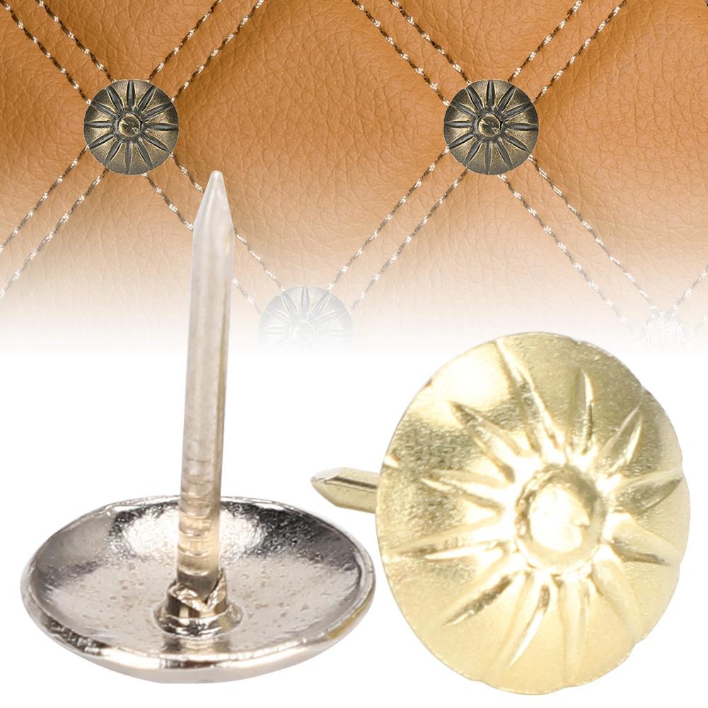 500 Pezzi Chiodini da Tappezzeria Forma Crisantemo Decorazione Divano Accessori Abbigliamento Ferro 11 x 16MM