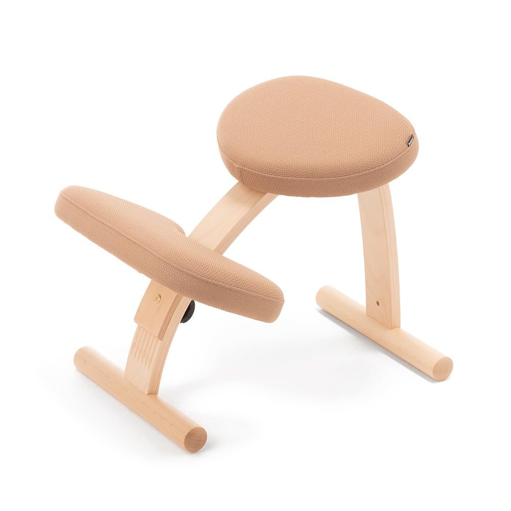 Balance Lab Balance Easy Short Standard Balance Improves Posture with Made in Height Adjustable Frame, Box, Beige, 144BN006, Chair, Ease, Japan,