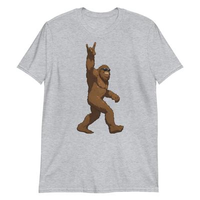Rocking Bigfoot T-Shirt – Cool Unisex Sasquatch Tee
