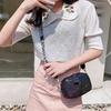 Woman Square Crossbody Bag Print Shoulder Bag with Wide Detachable Shoulder Strap for Mobile Phone Cosmetics Keychain