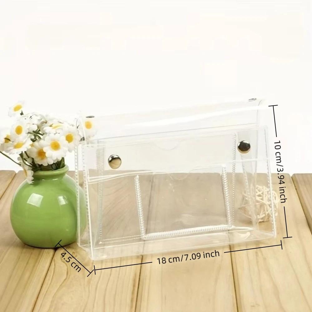 Clear Toiletry Organizer Bag PVC Cosmetic Bag Portable Transparent Pen Bag  Travel Essential
