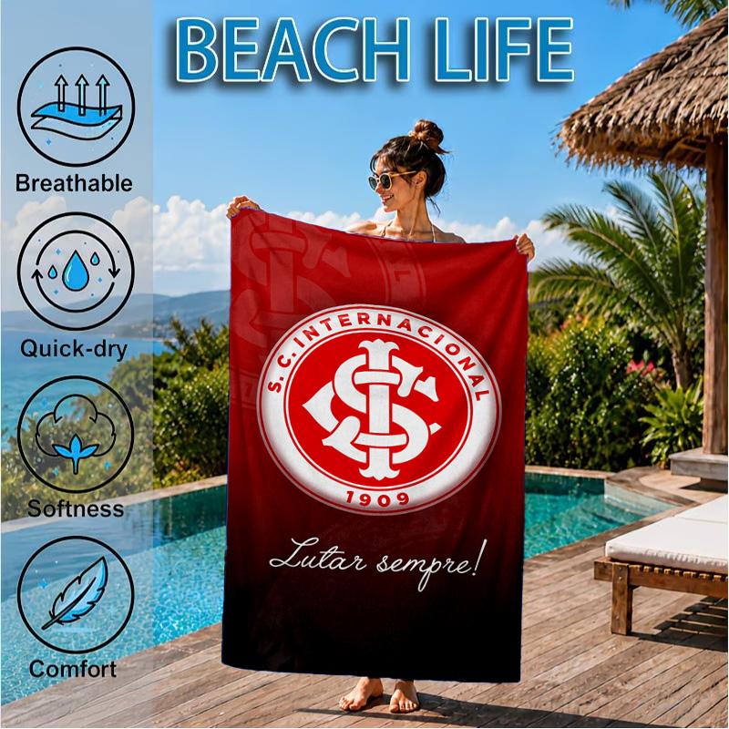 Always Fight Spirit Printed Microfiber Beach Towel, Soft And Absorbent, Quick-Dry, Ideal for Summer Travel, Beach Essential, Swimming Pool