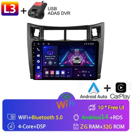 4G+64G Car Multimedia Player for Toyota Yaris 2007 Radio Fascia Car Radio 2005 - 2012 Android GPS Navigator 2 Din carplay stereo