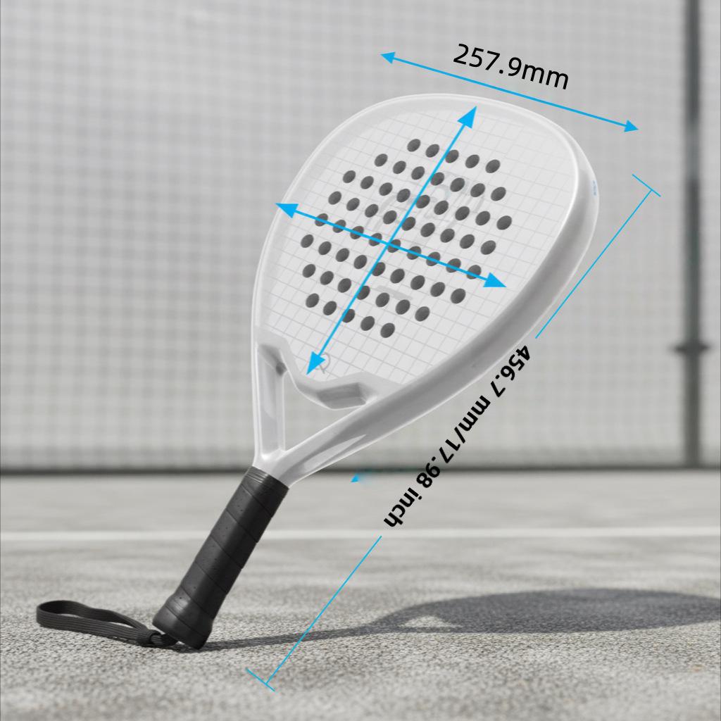 12K Plate Tennis Racket Cage Beach Racket Padel Racket Drop Type