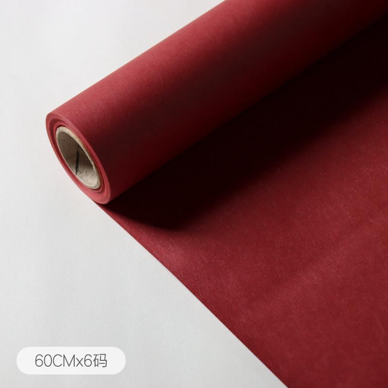60cmx6yards/1rotolo Carta da Imballaggio Monocolore ad Alta Texture Pellicola Opaca Carta da Regalo per Bouquet di Fiori Bobina Carta da Imballaggio Fai da Te