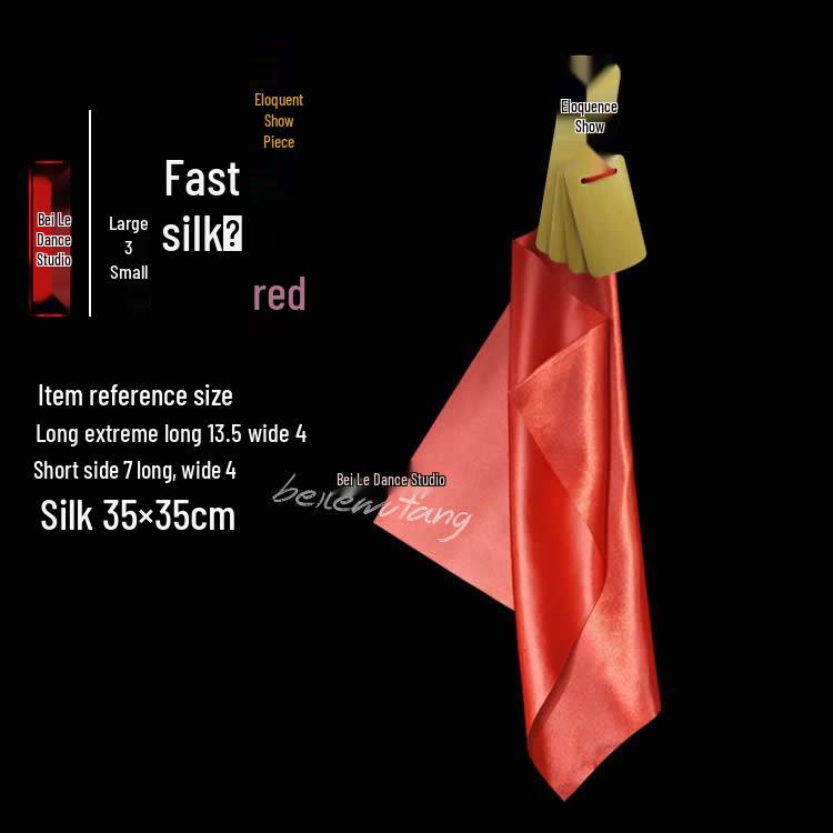 Small Square Towels for Adult Performance and Kindergarten Dance Props: Bamboo Clappers and Silk Ribbons for Eloquence Training
