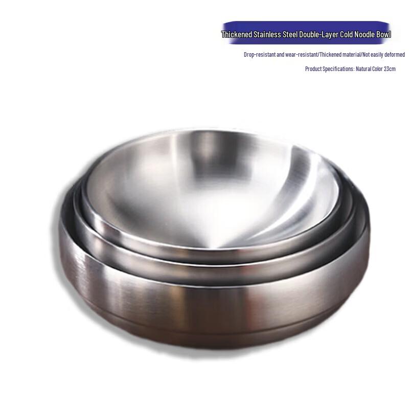 

Korean Style Double-Layer Stainless Steel Noodle & Rice Bowl