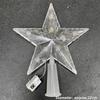 Lighted Star Christmas Tree Topper Transparent Plastic Christmas Tree Ornament Party Supplies Xmas Decoration Light Up Props