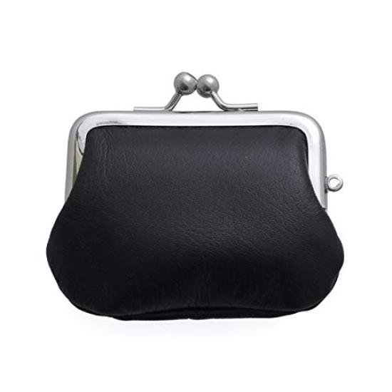 

Matsunoya Cowhide Mini Purse, Black [HD3079]