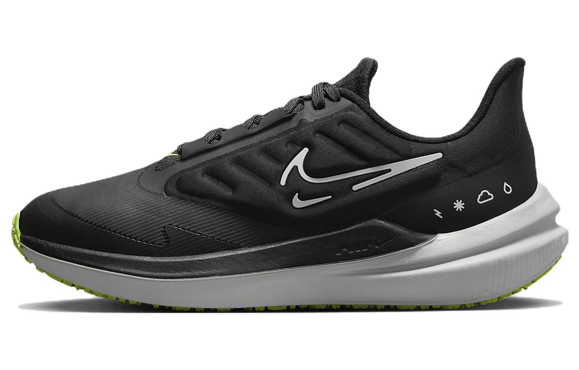 Nike Air Zoom Winflo 9 Shield  Black White Volt  Women s DM1104-001 36