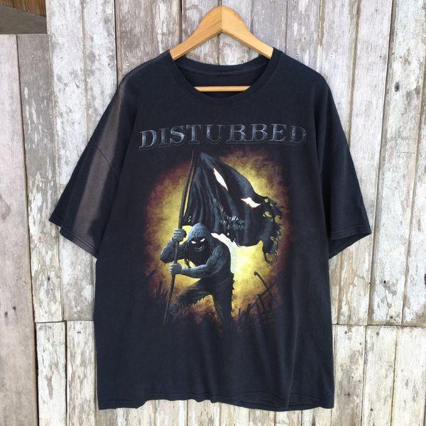 Disturbed Heavy Metal Band Black Short Sleeve Cotton T-shirt Unisex S5XL VN1241 M