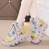 Women's Retro Lace-Up Platform Sandals: Breathable Fashion Hollow-Out Summer 2025 Shoes