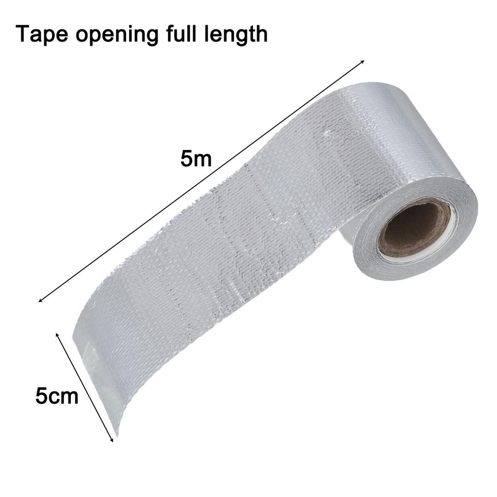Taśma aluminiowa 5m Taśma izolacyjna termiczna wysokotemperaturowa Taśma osłonowa Taśma owijana Bandaż Taśma osłonowa termiczna do owijania kolektora wydechowego samochodu