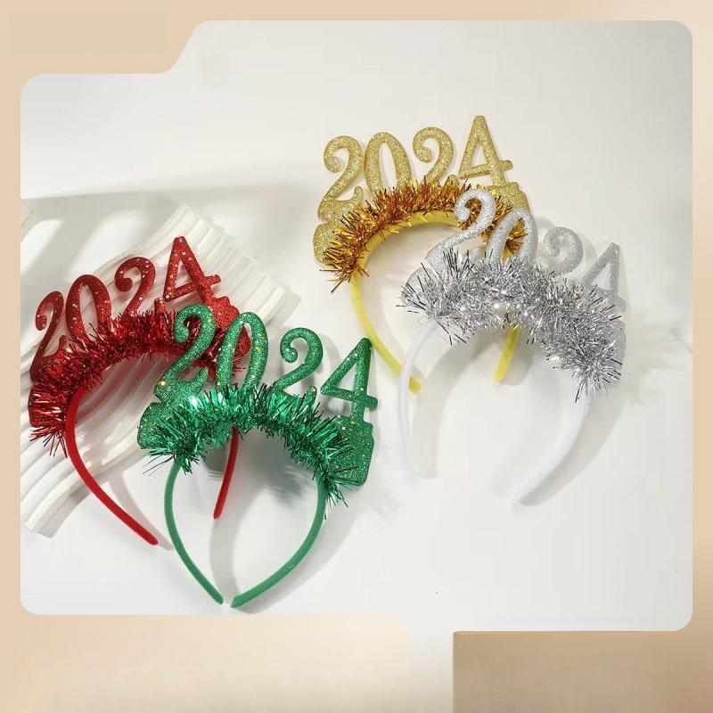

2024 Рождественская повязка на голову Новогодняя вечеринка Рождественская вечеринка Украшения Реквизит Новогодние волосы