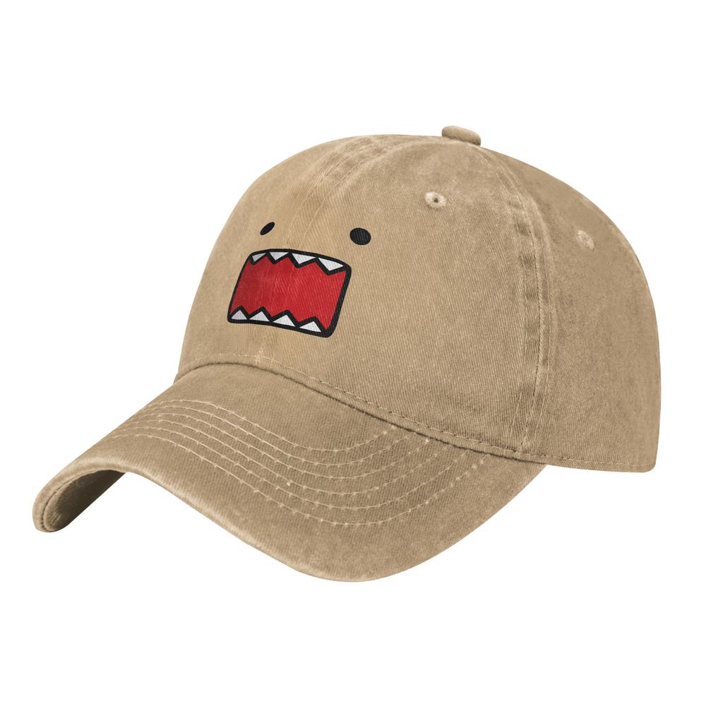DomoKun Baseball Cap Classic Distressed Denim Washed Domo Kun Doll Face Headwear Unisex Style Outdoor Workouts Gift Caps Hat