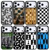 Chequered Chess Pattern Mobile Phone Case for IPhone 17 AIR 16pro Max 15 14 13 12 11 Bumper Cover