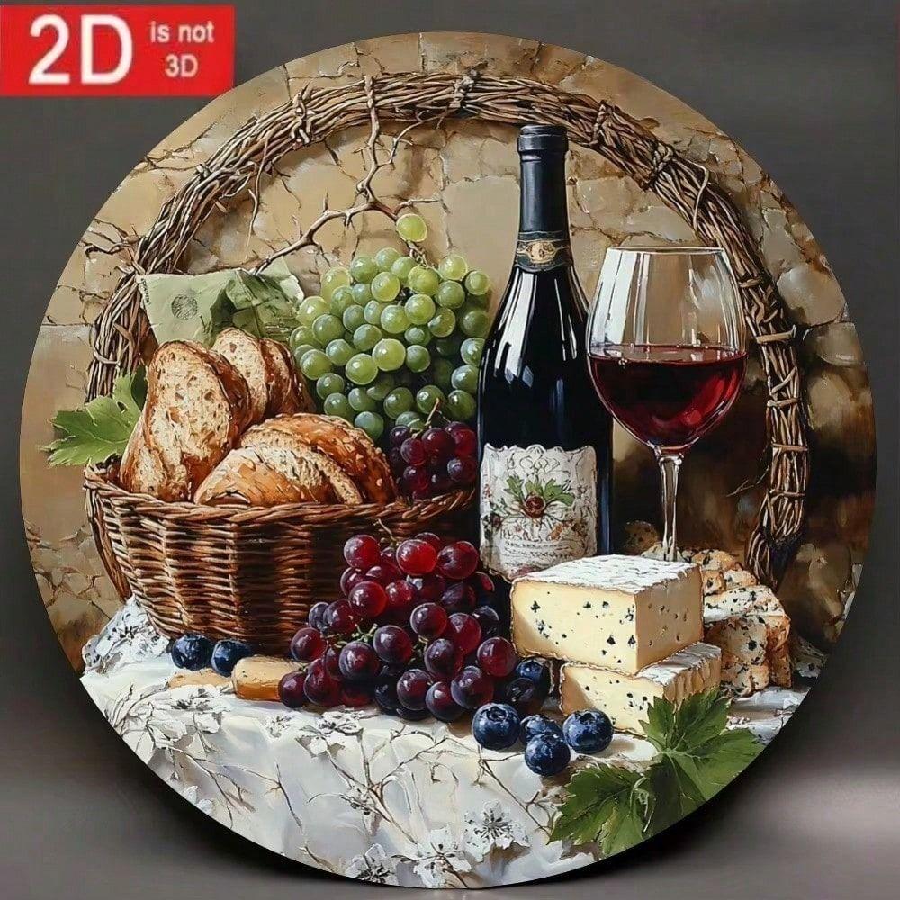 

Metal Poster Wine Theme Wall Decor for Bar Kitchen Pub Restaurant Gift 50x70cm
