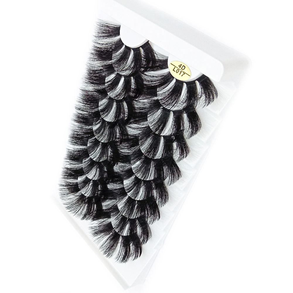 8 Pairs Beauty Handmade Wispy Fluffy 4D Mink Hair False Eyelashes Eyelash Extension 25mm Lashes