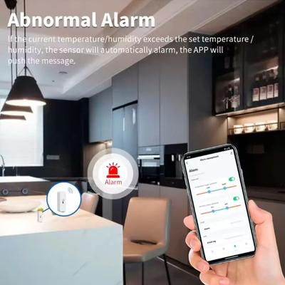 Tuya Zigbee Temperature Humidity Sensor Smart Indoor Thermometer Hygrometer APP Notification Works with Alexa Google Home