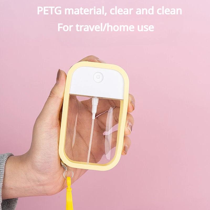 50ml Spray Kleiner Desinfektionsspray Duftend Vegan Händedesinfektionsmittel mit Schlüsselanhänger Parfüm Alkohol Wassersprühflasche Reise Spender