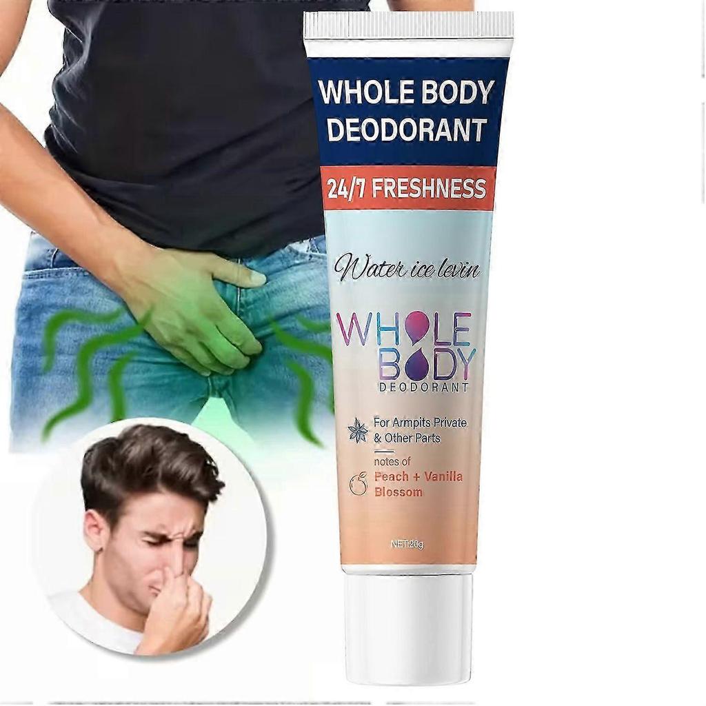 Whole Body Deodorant Cream for Women, Peach & Vanilla Blossom Scent, Aluminum Free Deodorant, 72 HR Odor Protection