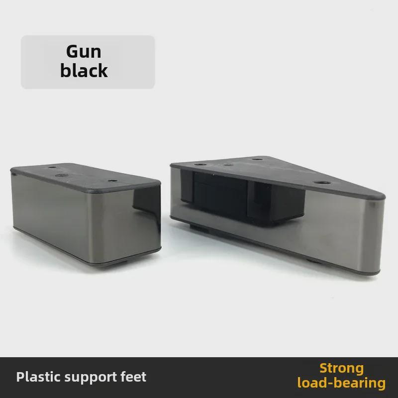 Podložky pod nohy pohovky ve tvaru trojúhelníku v barvě růžového zlata - Nerezová ocel a plast, Zvyšující výšku, Design s pravým úhlem.