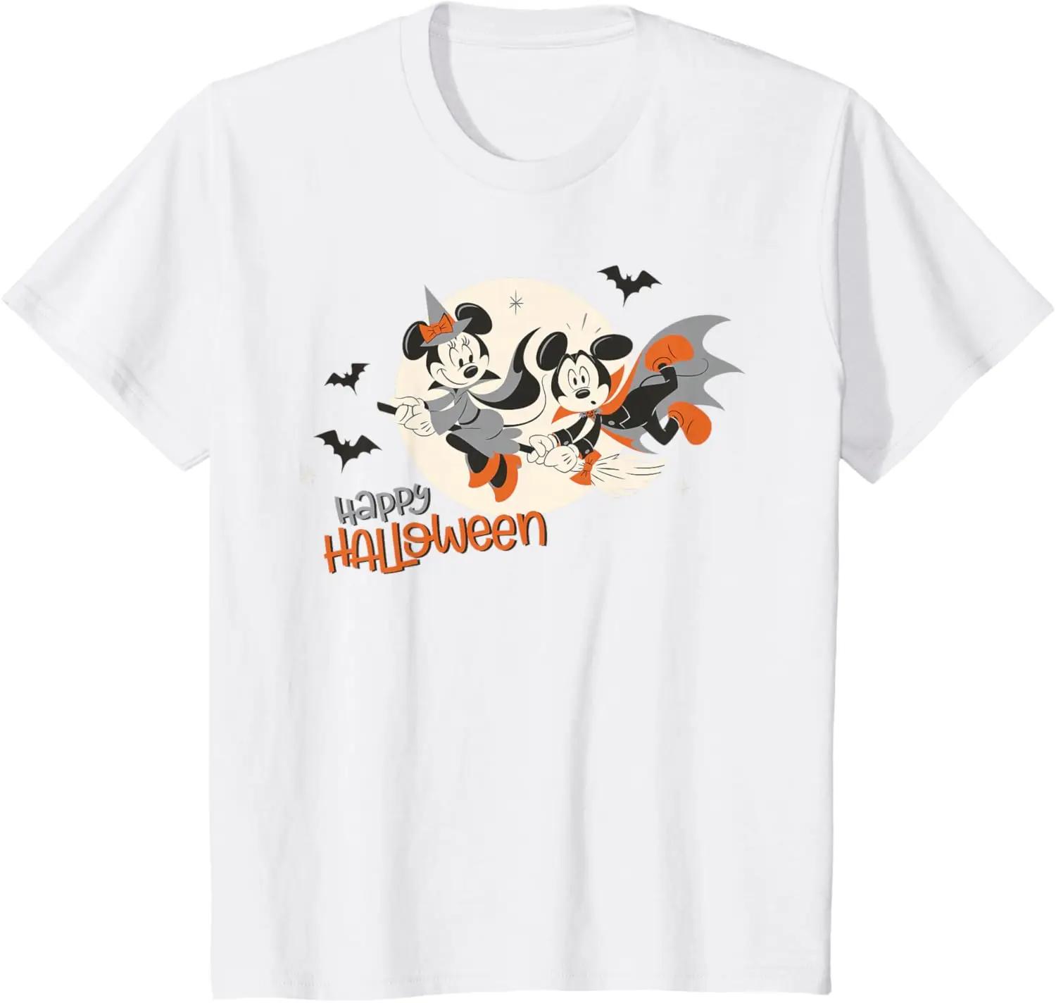 Fashion Casual Disney Halloween Minnie and Minnie Flying T-Shirt S-4XL Summer S