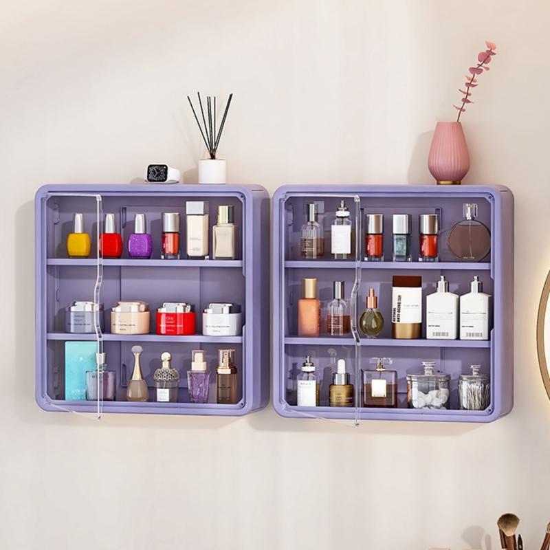 Space Saving Wall Mounted Storage Box Large Capacity Multi Tiers Organiser With Easy Installation For Small Spaces