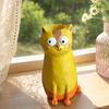 Cat Vase for Flowers, Quirky Cat Flower Vase for Desk Decoration and Bookshelf Display, 3D Decorative Vases for Home Office Styling and Gift Giving,