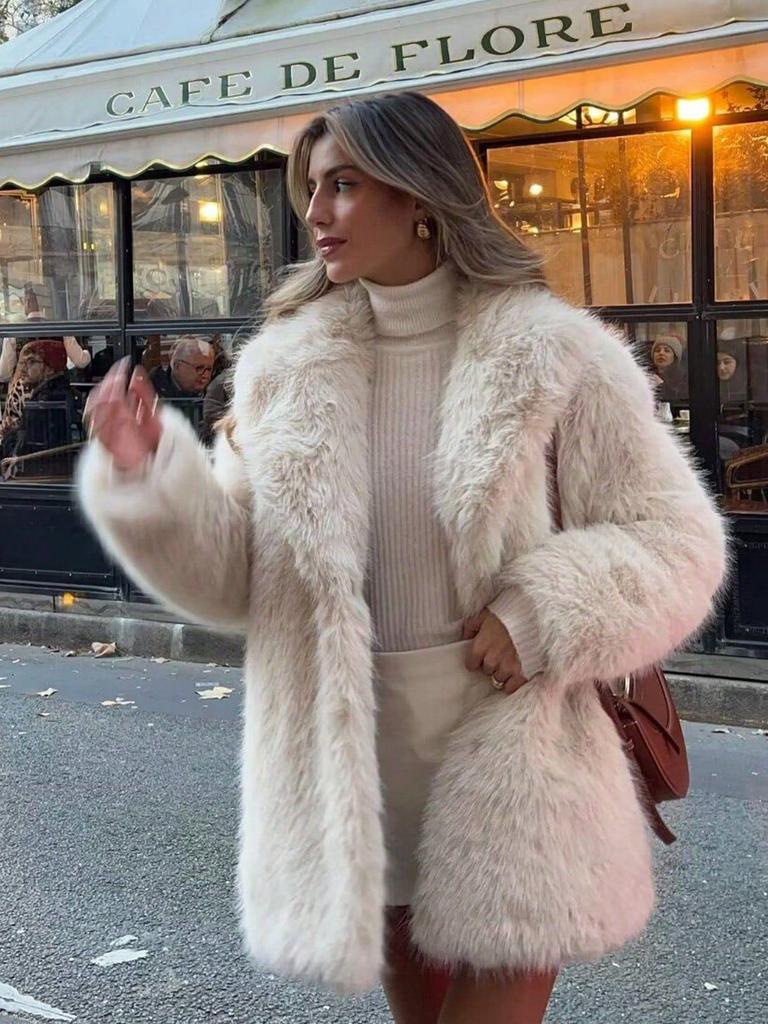 Women's Winter Lambswool Thick Cardigan Coat - New Fur Series
