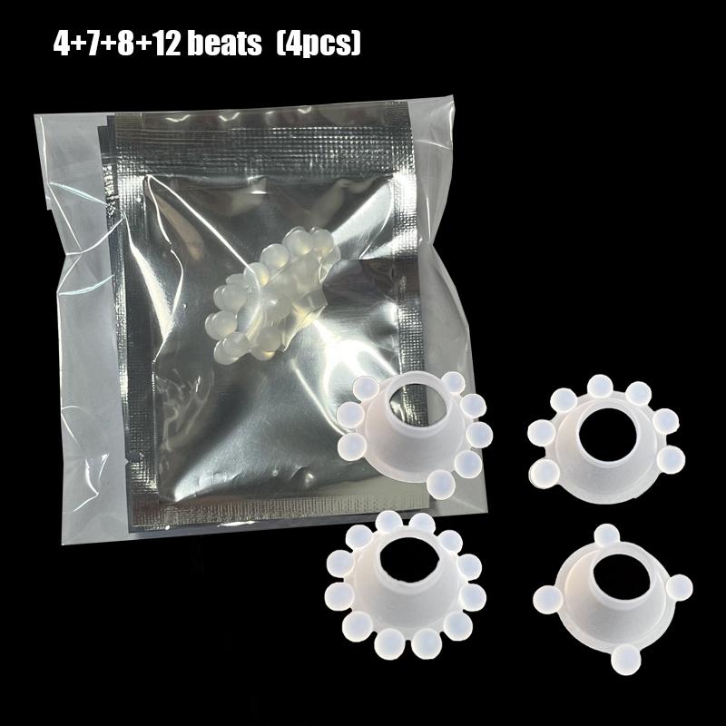 Transparent 3/6/12 Bead Penis Ring Delay Ejaculation Ring G-point Clitoral Stimulate Cock Ring Adults Product for Men