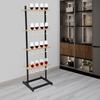 4 Tiers Wood Board Champagne Glasses Rack,Black 155cm Champagne Glass Holder Floor Mounted for Party,Weddings