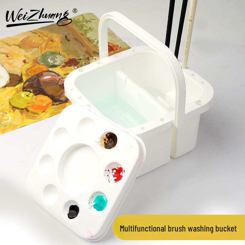 

Многоцелевой набор инструментов для студентов-художников Wei Zhuang с местом для хранения красок и увлажняющим контейнером