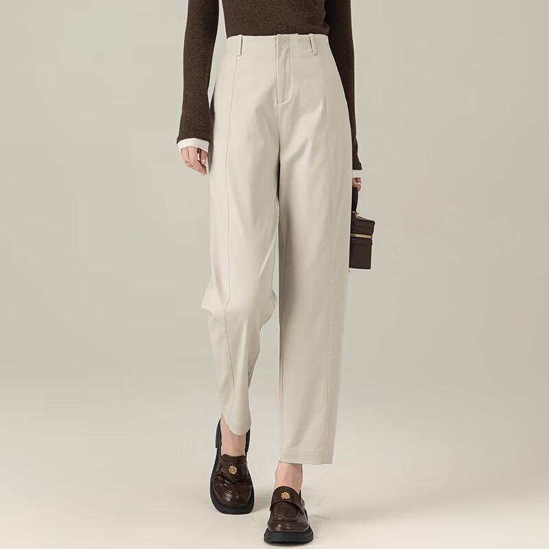 Fanzhen Women's Tencel Cotton Harem Cropped Pants