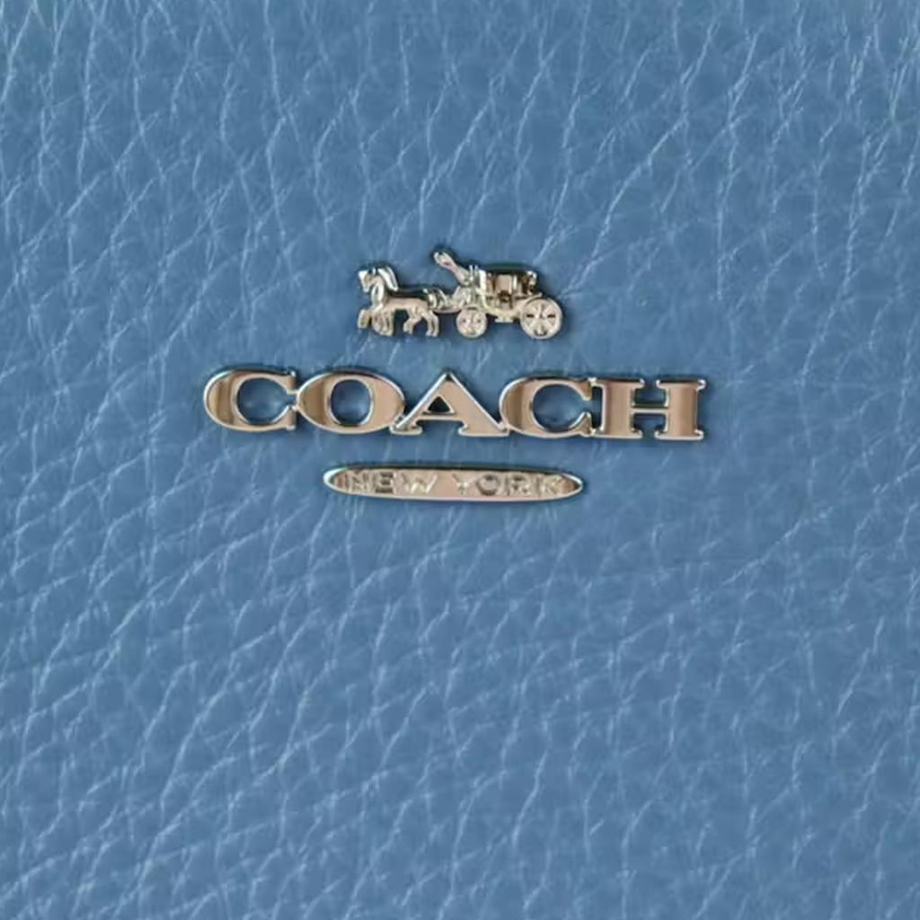 New COACH Cally High-Quality Pebbled Leather Handbag Shoulder Bag Crossbody Bag Mini Women's Blue CE598-SVOCC