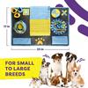 Dog Snuffle Mat Mental Stimulation Interactive Puzzle Toy Durable Anti-Slip Pet Enrichment Pad Gray Blue Yellow
